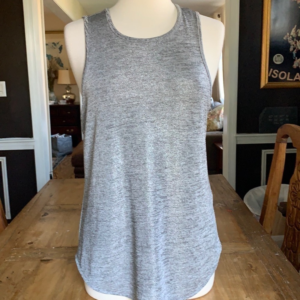 𝅺EUC Armani Exchange Silver Gray Shimmer Sleeveless Top Size M